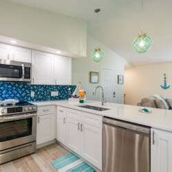 Image of kitchen at Sunrise Bay Property Short Term Rental in Holmes Beach Florida