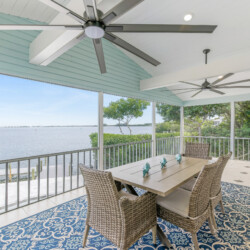 Image of balcony with bay view at Sunrise Bay Florida Short Term Rental in Holmes Beach, Manatee County, Florida
