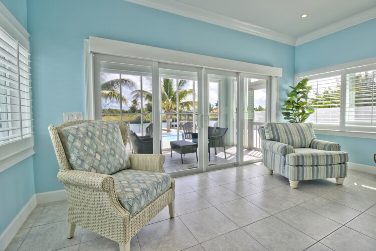 Living Room with Water View - Short Term Rental in Abaco Bahamas