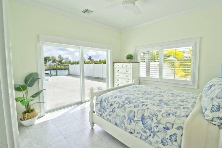 Main Bedroom with Water View - Short Term Rental in Abaco Bahamas